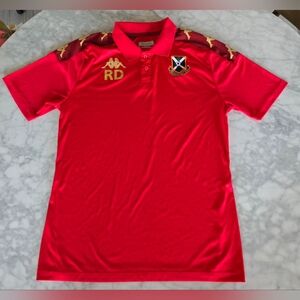 Kappa Scottish Pollock Football Club Polo Red Jersey Size Large‎ Men's Juniors